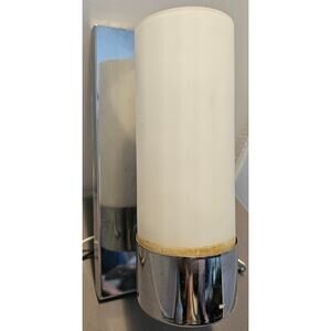 Hampton Bay 287 451 - V294CH01 - 10" Tall Wall Sconce w/Opal Glass Shade Chrome